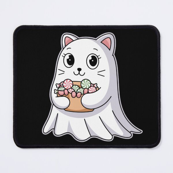Item preview, Cute Ghost Cat with Candy Bucket designed and sold by Promoc.