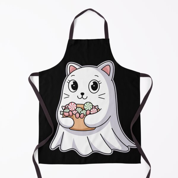 Item preview, Cute Ghost Cat with Candy Bucket designed and sold by Promoc.