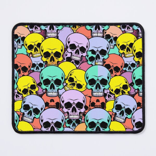 Item preview, Multicolored skulls pattern pop art designed and sold by Meandmyshop.