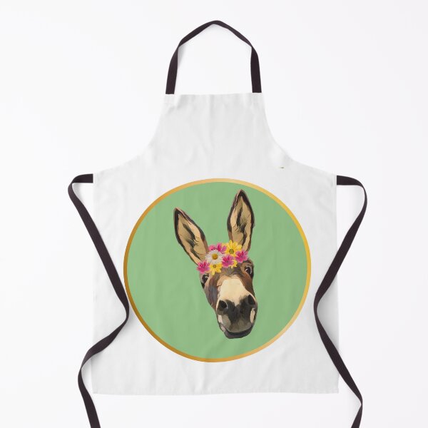 Item preview, donkey with flowers in hair designed and sold by TaraPen.
