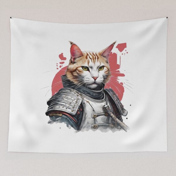 Item preview, Samurai Cat Warrior designed and sold by WILD-WILD-CAT.