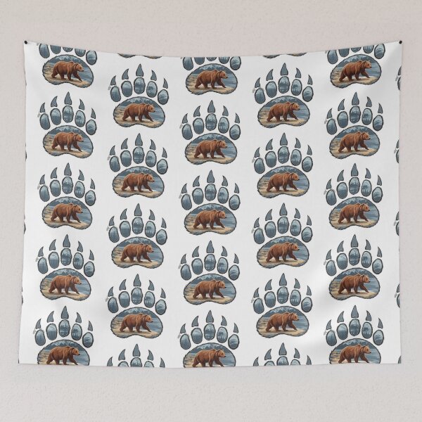 Item preview, Bear Foot Print Illustration designed and sold by PING 999 STUDIO.