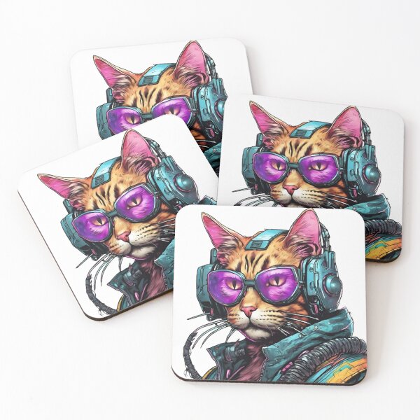 Item preview, Cyberpunk Cat Hero designed and sold by WILD-WILD-CAT.
