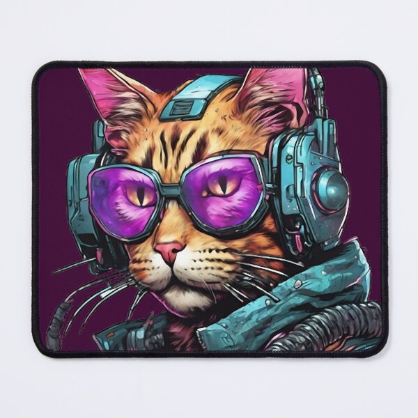 Item preview, Cyberpunk Cat Hero designed and sold by WILD-WILD-CAT.