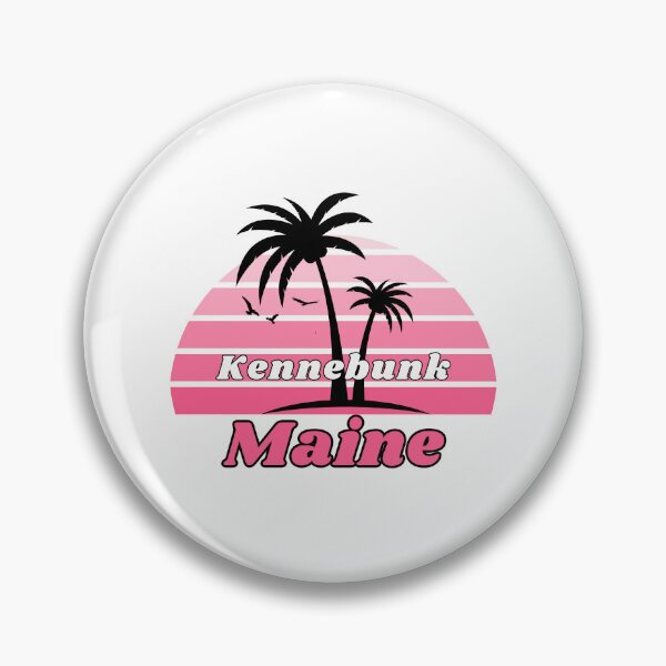 Item preview, Retro Cool Kennebunk Beach Maine Palm Tree at Sunset Souvenirs designed and sold by karmdaf.
