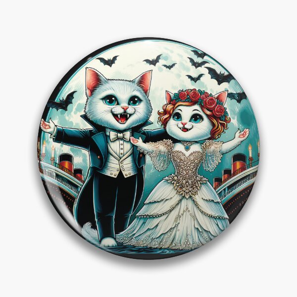Item preview, Jackula and Rose Vampire Cat Halloween D9 designed and sold by HappyHavenStu.