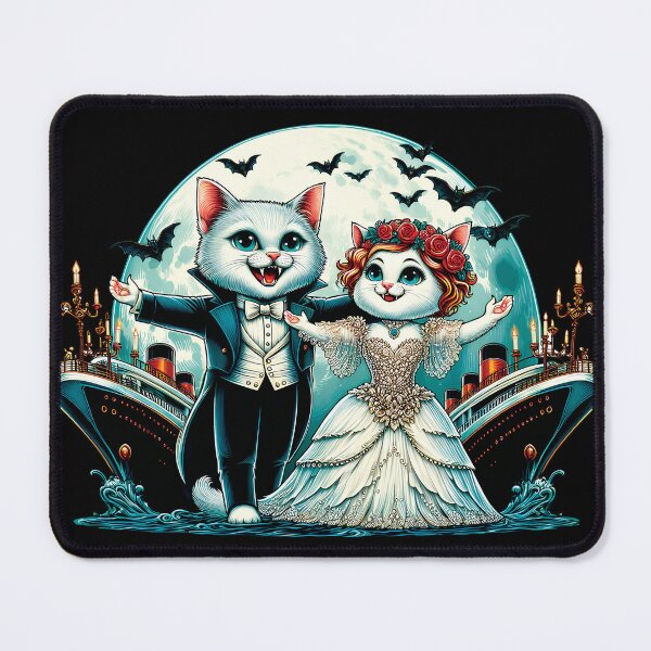 Item preview, Jackula and Rose Vampire Cat Halloween D9 designed and sold by HappyHavenStu.