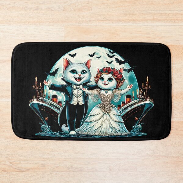 Item preview, Jackula and Rose Vampire Cat Halloween D9 designed and sold by HappyHavenStu.