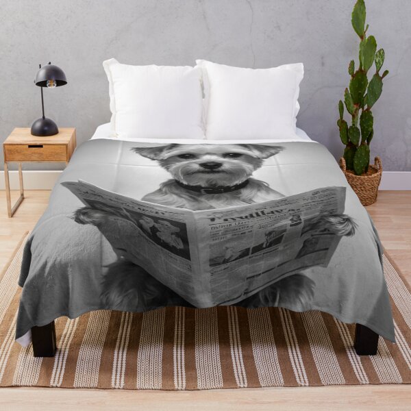 Item preview, Funny Dog on Toilet Reading Newspaper | Quirky Animal Humor Art designed and sold by vk09.