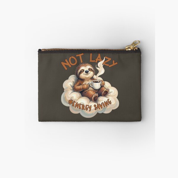 Item preview, Sloth Floating on a Cloud – "Not Lazy, #EnergySaving" designed and sold by Grin-and-Gear.
