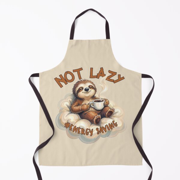 Item preview, Sloth Floating on a Cloud – "Not Lazy, #EnergySaving" designed and sold by Grin-and-Gear.