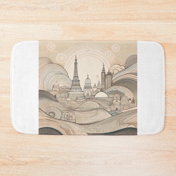 Item preview, Iconic Cityscape Line Art Design designed and sold by RaiyaTees.
