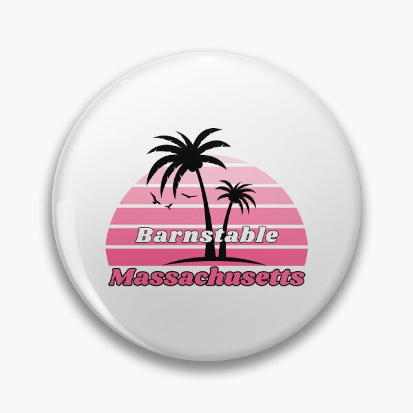Item preview, Retro Barnstable Beach Massachusetts Palm Tree at Sunset Souvenirs designed and sold by karmdaf.