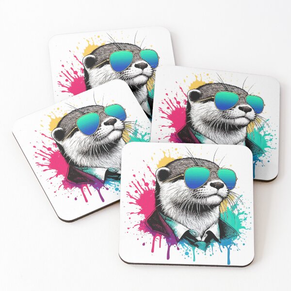 Item preview, Cool Otter Lover Sunglasses Splash Art  designed and sold by TomFrontierArt.