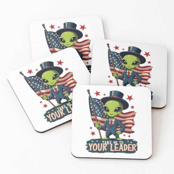 Item preview, Funny Alien Take Me to Your Leader USA Patriotic designed and sold by HandicraftArt.