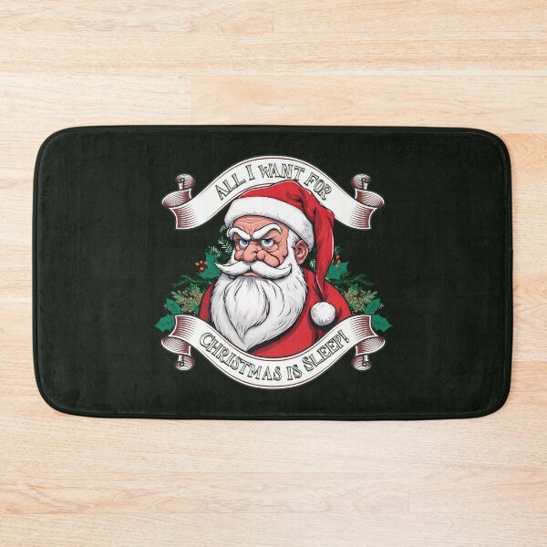 Item preview, Grumpy Santa Says, "All I Want for Christmas is Sleep!" - Night Black designed and sold by ORuaircDesigns.