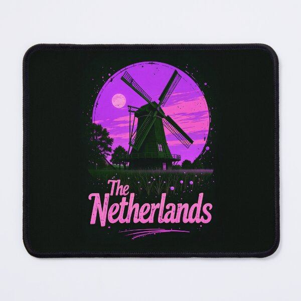 Item preview, The Netherlands Retro Windmill Design designed and sold by TheArtOfPat.
