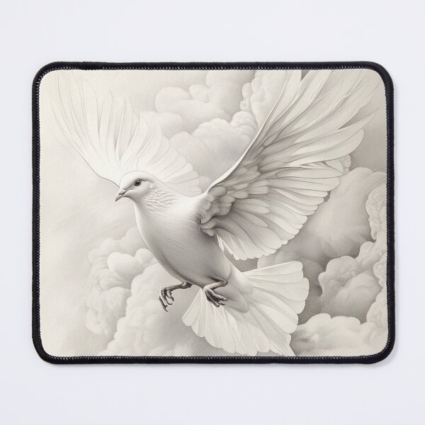 Item preview, Black and White pigeon pencil drawing designed and sold by Pencil-Art.
