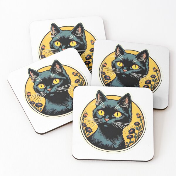 Item preview, VINTAGE BLACK CAT STICKER  designed and sold by Arts4U.