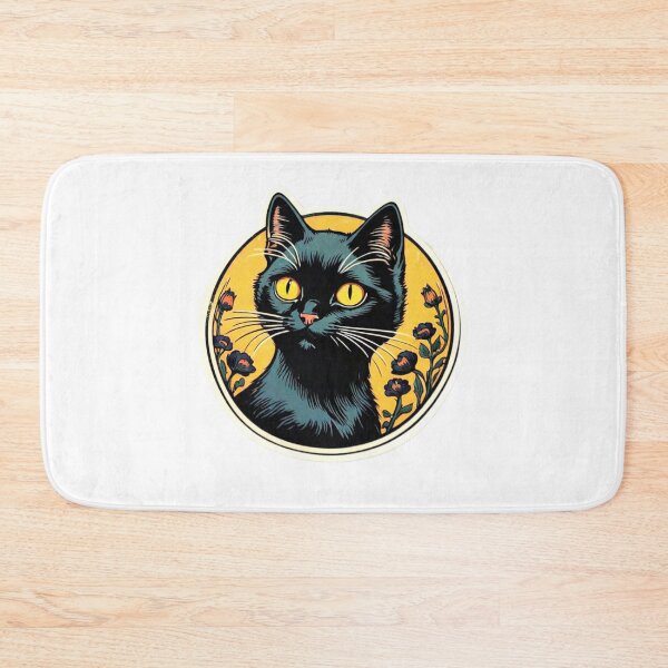 Item preview, VINTAGE BLACK CAT STICKER  designed and sold by Arts4U.