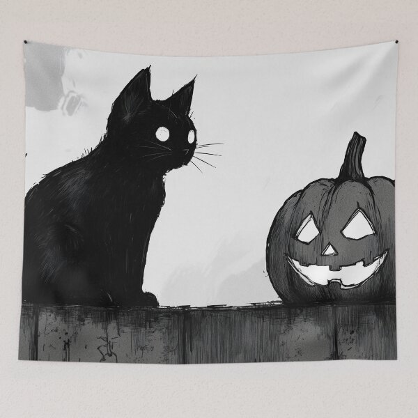 Item preview, The Bewitching Kitten - black and white horror manga anime designed and sold by ForsakenFrames.