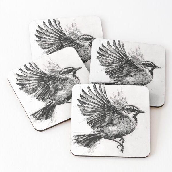Item preview, Black and white House Sparrow pencil drawing designed and sold by Pencil-Art.