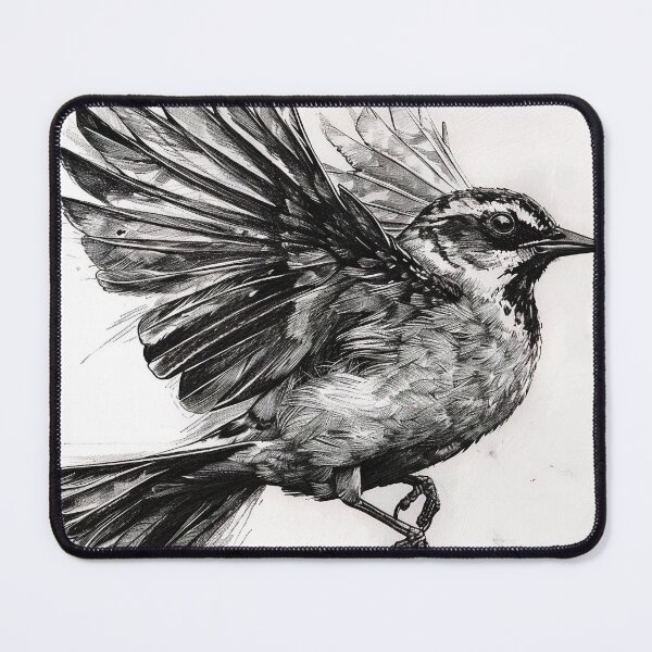 Item preview, Black and white House Sparrow pencil drawing designed and sold by Pencil-Art.