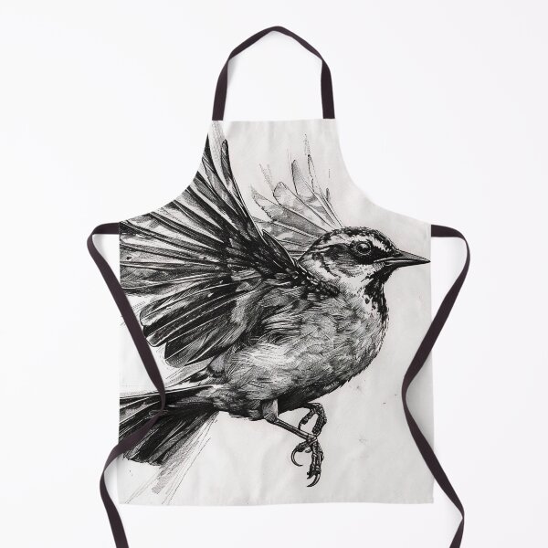 Item preview, Black and white House Sparrow pencil drawing designed and sold by Pencil-Art.