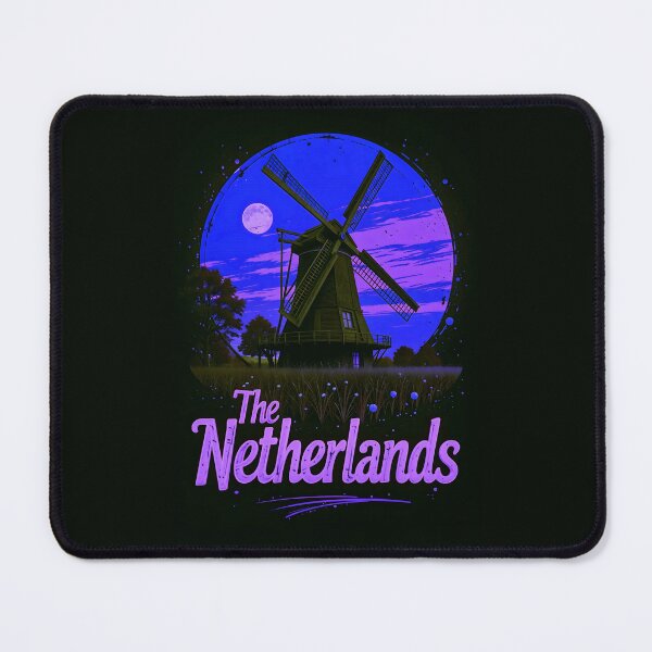 Item preview, The Netherlands Retro Windmill Design designed and sold by TheArtOfPat.