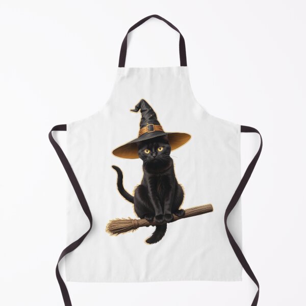 Item preview, CUTE BLACK CAT RIDING BROOMSTICK HALLOWEEN STICKER designed and sold by Arts4U.