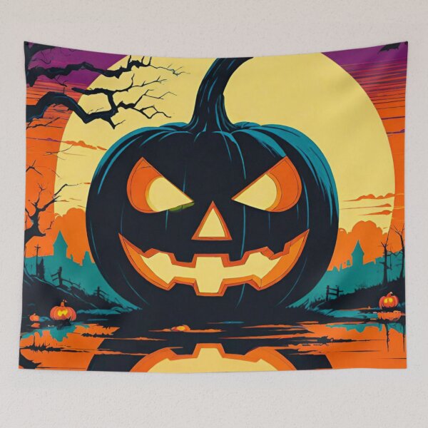 Item preview, Glowing Halloween Pumpkin Design for Creepy Nights designed and sold by GrizzlyCollective.