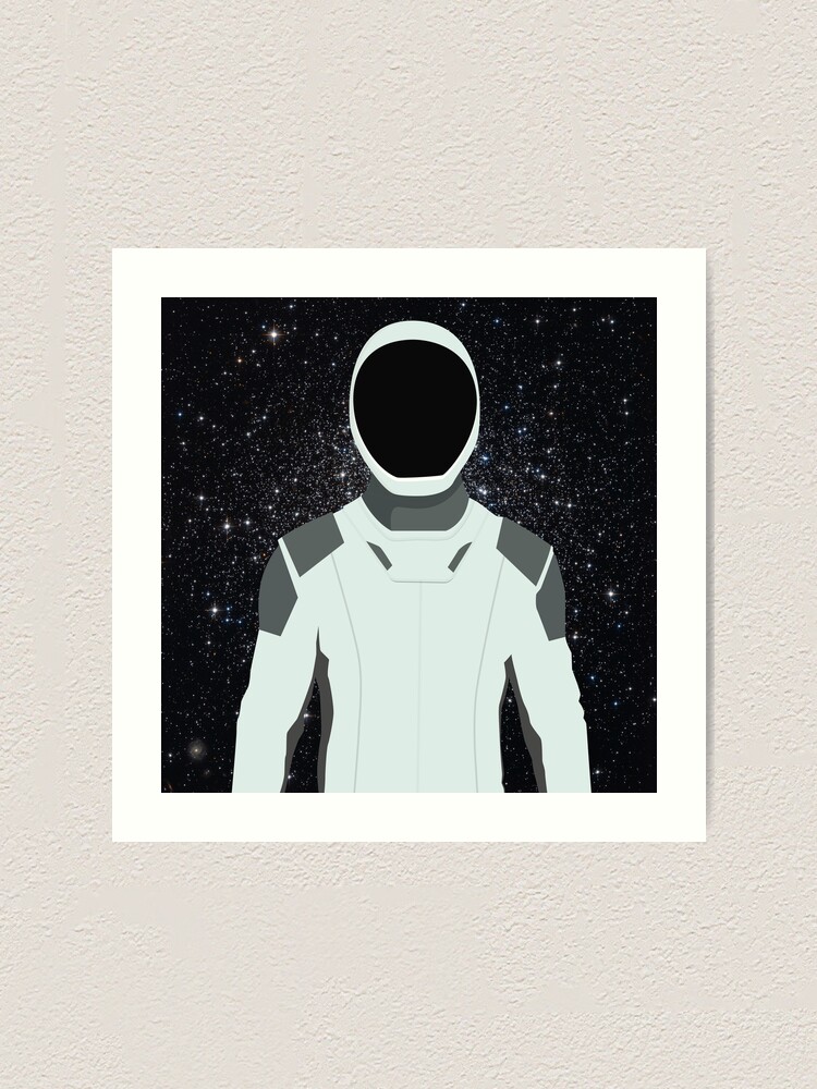 Starman Spacex Spacesuit Starry Space Background Art Print By Thomasburgess Redbubble