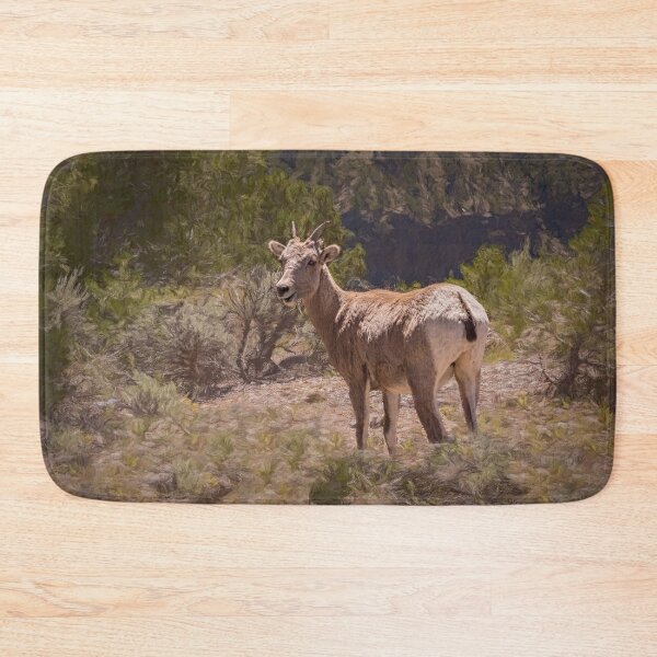 Item preview, Lone Bighorn Female Sheep Wild Rivers New Mexico designed and sold by Debra Martz.