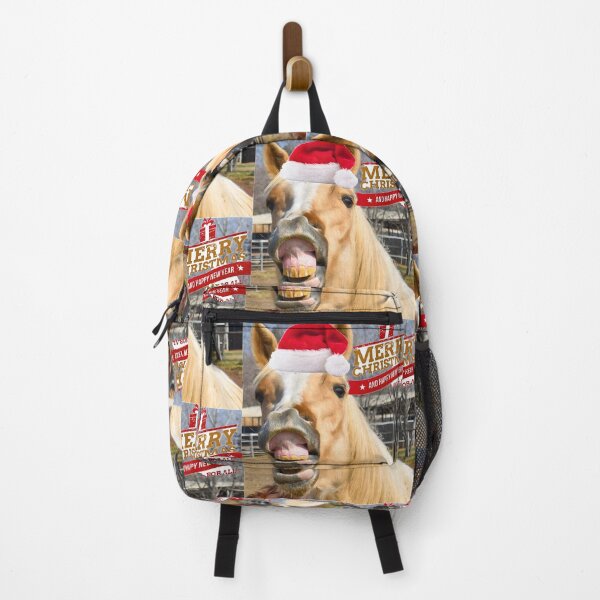Item preview, Funny Horse Laughing with Teeth Showing Wearing Santa Hat designed and sold by Yogibear & Rachelle .