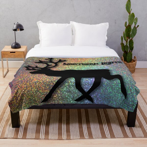 Item preview, Reindeer in the Northern Lights designed and sold by Lee Hiller Designs.
