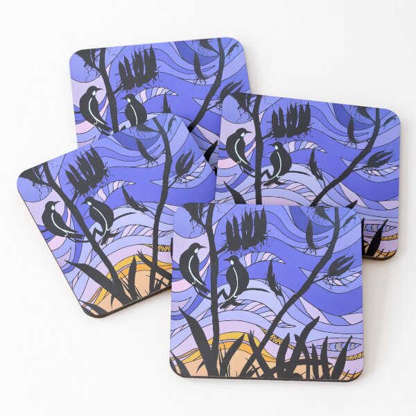 Item preview, Sunset NZ Tuis designed and sold by nickyloweartist.