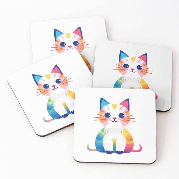 Item preview, Colorful Cute Cat designed and sold by lovefurries.
