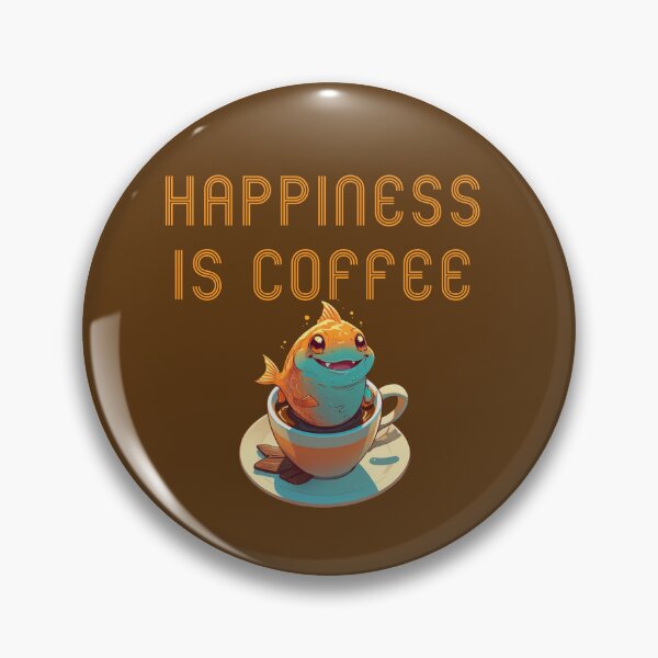Item preview, adorable fish and coffee designed and sold by La Loca.