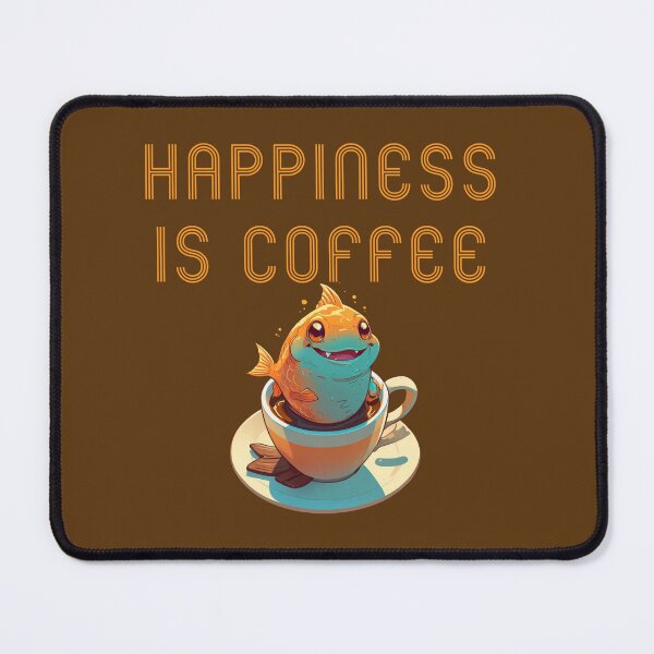 Item preview, adorable fish and coffee designed and sold by La Loca.