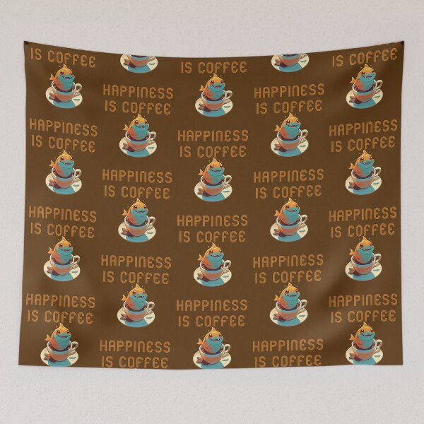 Item preview, adorable fish and coffee designed and sold by La Loca.