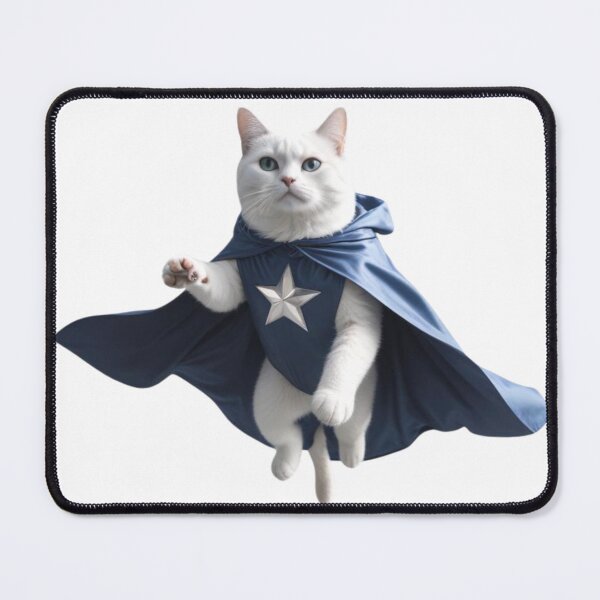 Item preview, FLYING WHITE KITTY SUPER HERO STICKER designed and sold by Arts4U.