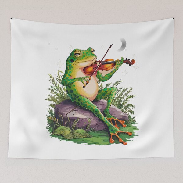 Item preview, Anthropomorphic frog playing a violin. designed and sold by Mahilis.