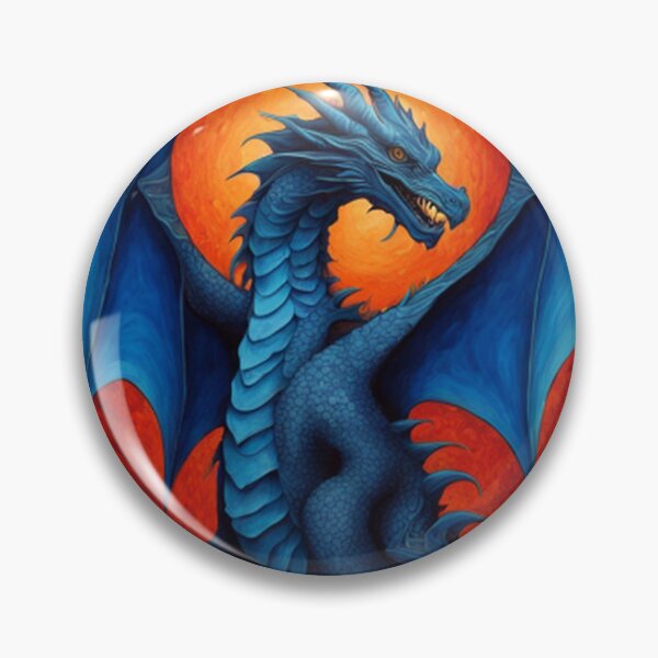 Item preview, Medieval Blue Winged Dragon  designed and sold by TheDarkWardrobe.