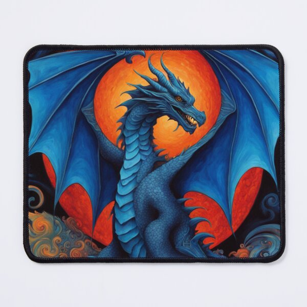 Item preview, Medieval Blue Winged Dragon designed and sold by TheDarkWardrobe.