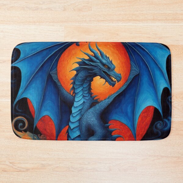 Item preview, Medieval Blue Winged Dragon  designed and sold by TheDarkWardrobe.