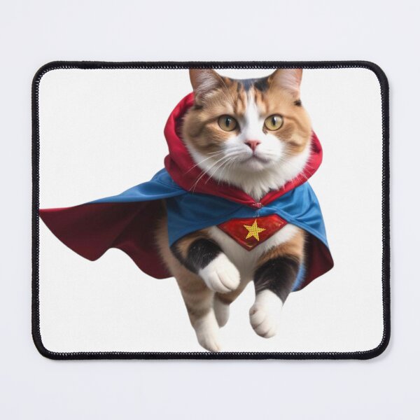 Item preview, CALICO SUPER HERO FLYING KITTY CAT STICKER designed and sold by Arts4U.