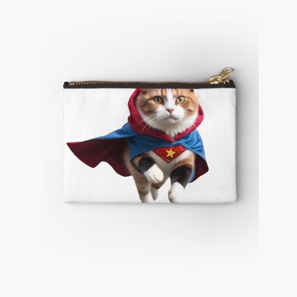Item preview, CALICO SUPER HERO FLYING KITTY CAT STICKER designed and sold by Arts4U.