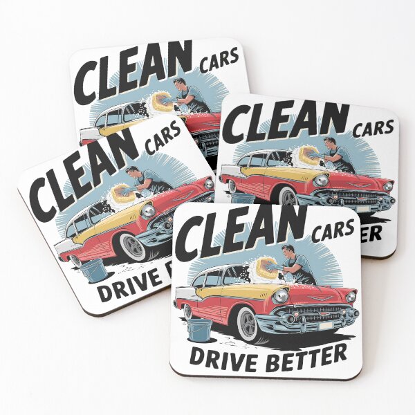 Item preview, Clean Cars Drive Better – Retro Car Wash designed and sold by Tbinl.