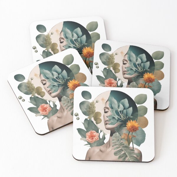 Item preview, Modern Surrealist Collage Art - Retro Botanical Geometry Revival designed and sold by MiszungART.