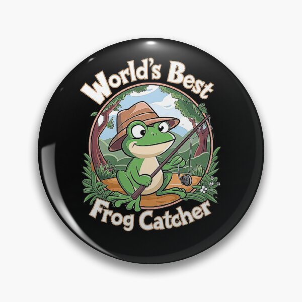 Item preview, World’s Best Frog Catcher Cartoon for Nature Lovers designed and sold by love3617.